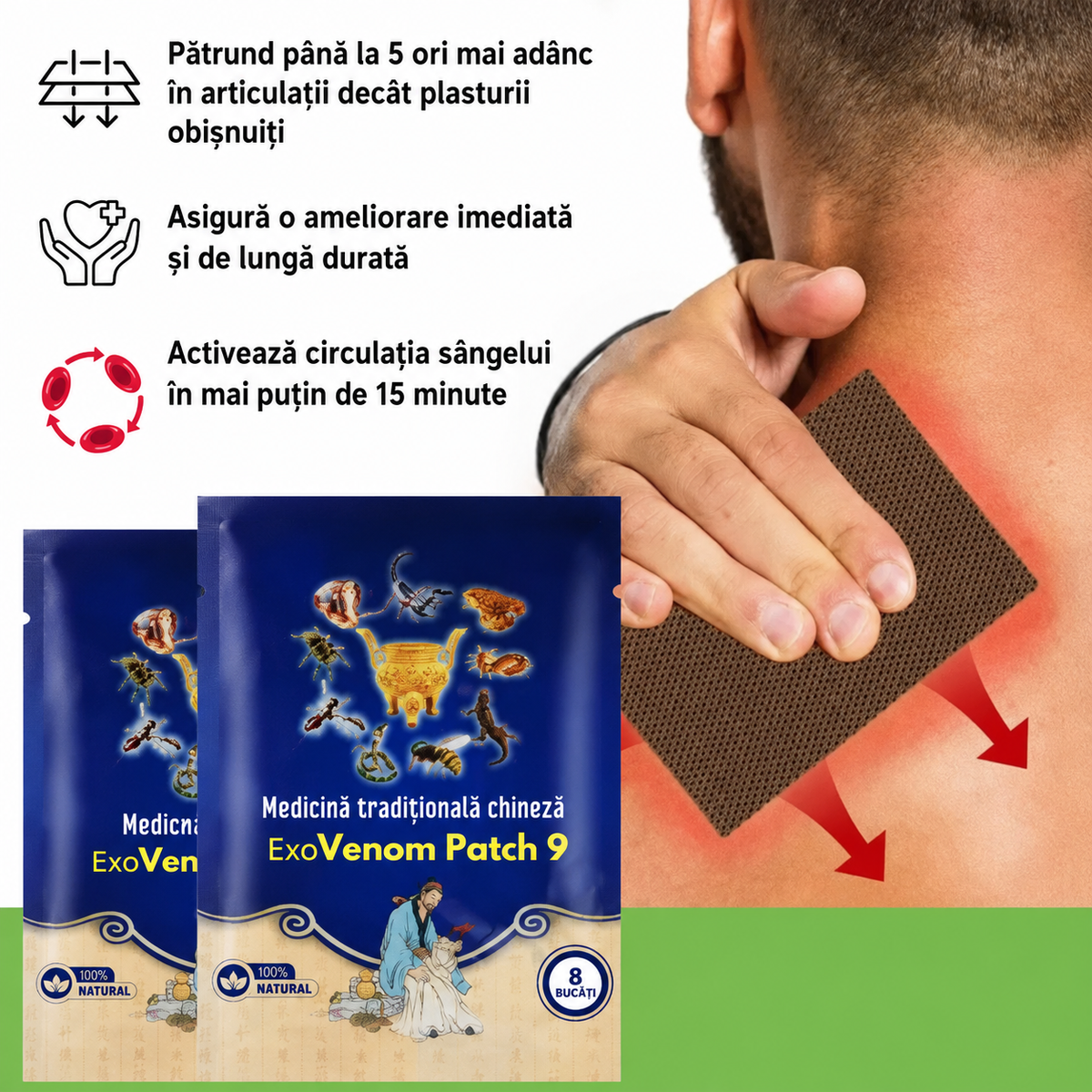 Plasturi bioactivi 100% naturali unici în românia